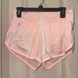 Under Armour Pink Athletic Shorts Lightweight Dolphin Hem